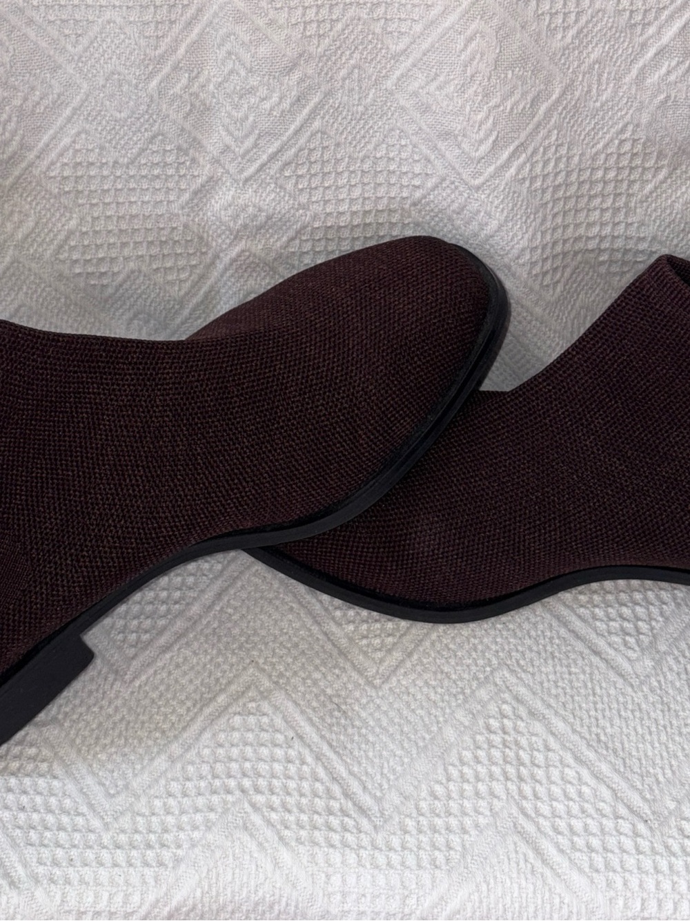 Women's Knit Ankle Booties in Dark Brown